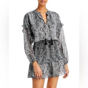 Aqua animal print mini dress